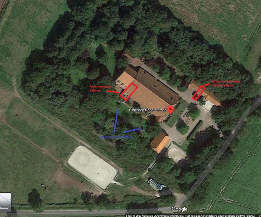 Ferienwohnung Baltrum Auf Dem Elisenhof Hagermarsch Exterior foto